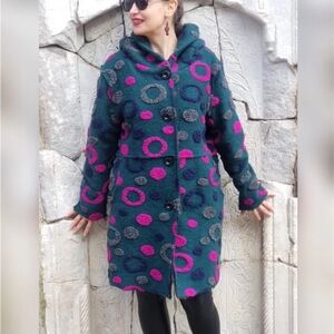 Camille + Co. Women's Polka Dot Hooded Jacket